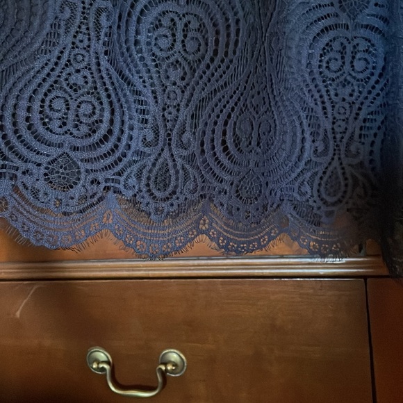 NWT Navy Lace LOFT Halter Top Lined - Picture 6 of 16